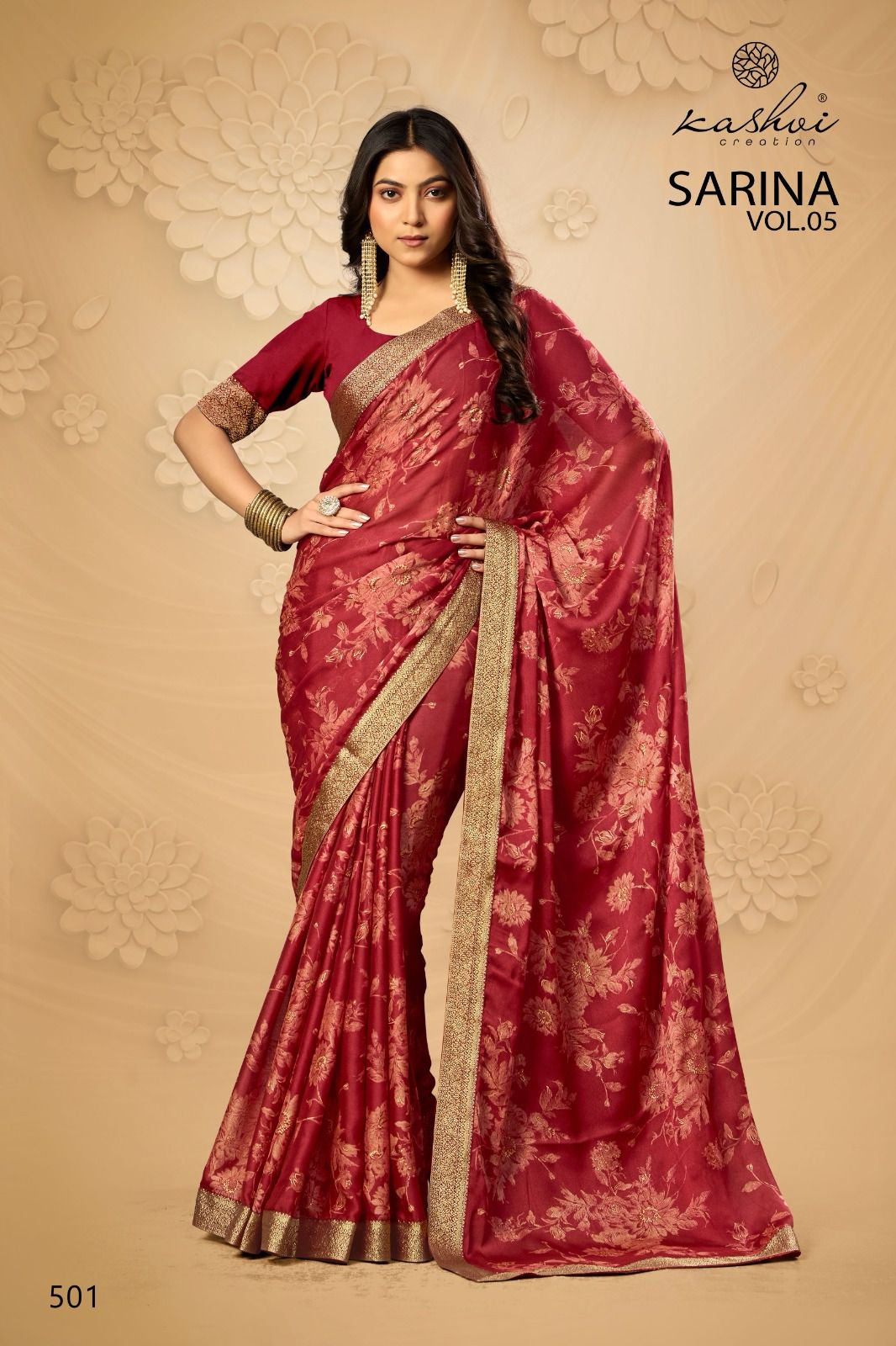Sarina Vol 6 By Kashvi Pc Moss Printed Wholesale Saree Suppliers In Mumbai